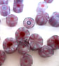 20g pink purple concentric circles murrini made with Bullseye 90coe glass