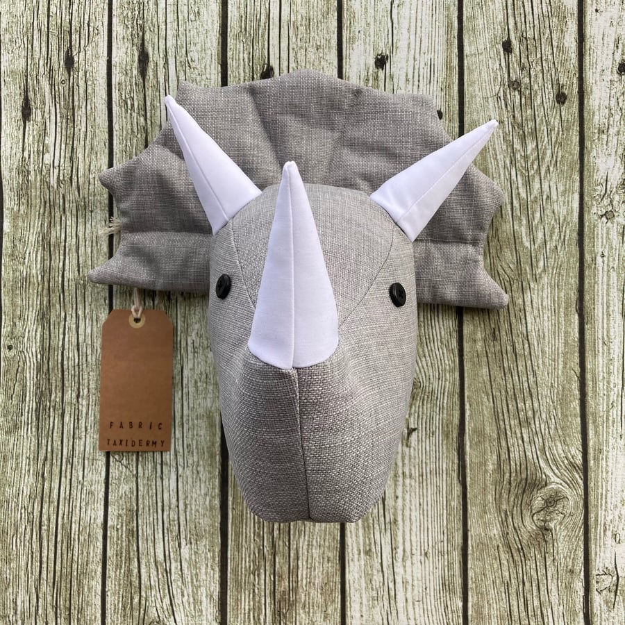 Wall mounted Triceratops head - Grey