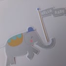 New baby card.  Elephant. Ref 311