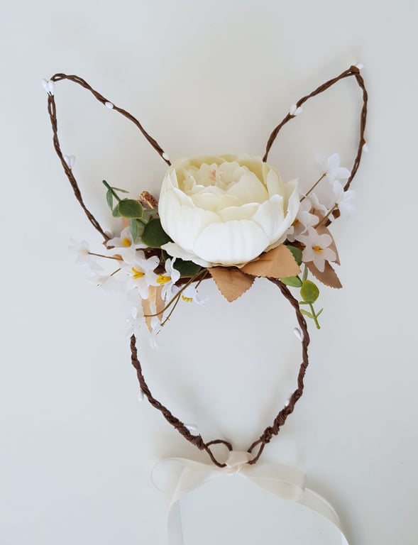 Easter bunny ears headband, birthday headband, photo shoot hair accessory, 