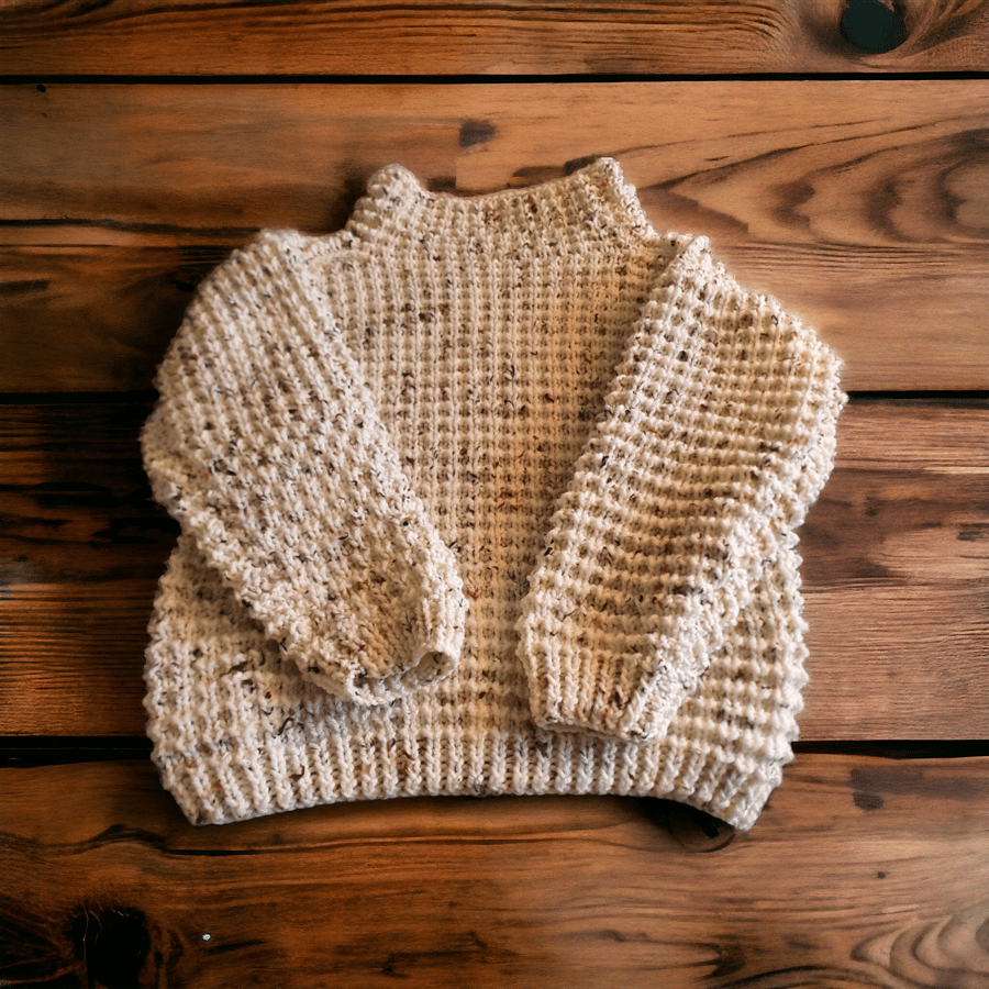 Hand knitted chunky women's jumper size XS-S