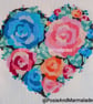 Floral Heart Cross stitch Instant digital Download PDF Pattern chart - Image 1