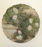 Beached round green plaque - sculpture from recycled materials (standard green) - Image 4