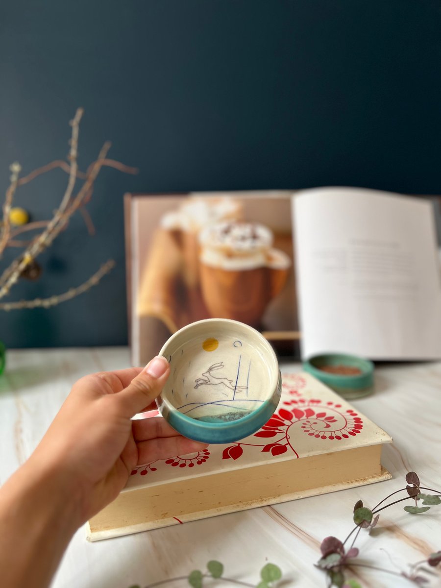 A Ceramic small dip bowl - Hare - 83 - Summer Studio Sale 