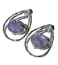  Tanzanite Earrings Recycled Silver Jewellery Gift Teardrop Rose Cut Gemstone - Image 1