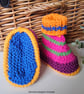 Bright Pure Cotton Aran Baby Booties 0-3 months size  - Image 6