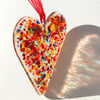 Fused Glass Multicoloured Heart