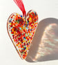 Fused Glass Multicoloured Heart