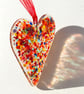 Fused Glass Multicoloured Heart - Image 1