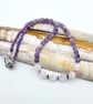 Amethyst & Crackle Quartz Necklace, February Birthday, Anniversary, Gift For Her