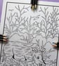Rhino Jungle A4 Colouring Page Printable JPG by S Godwin Studio - Image 2