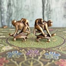 Mother monkey on a tortoise, gift for new mother, Yin and Yang,