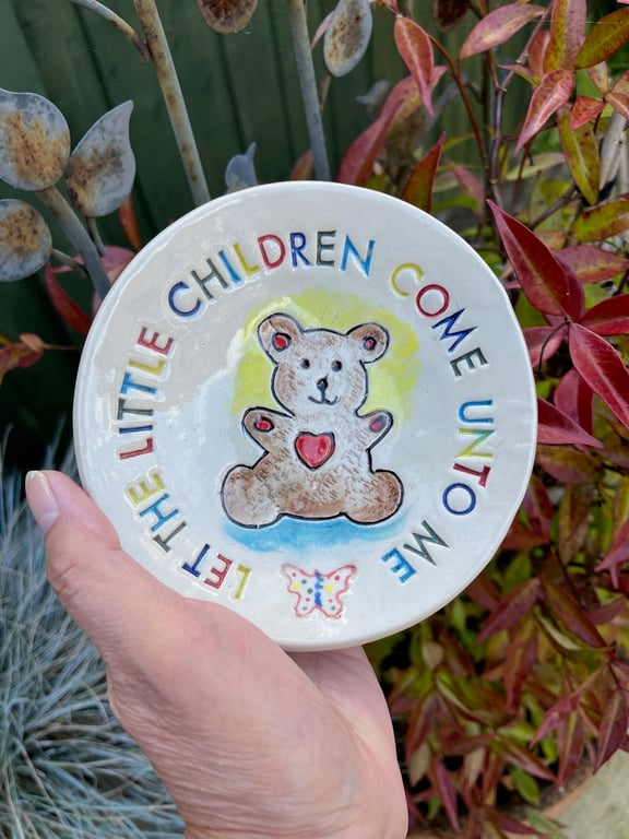 Ceramic Plate - Let the Little Children Come Unto Me