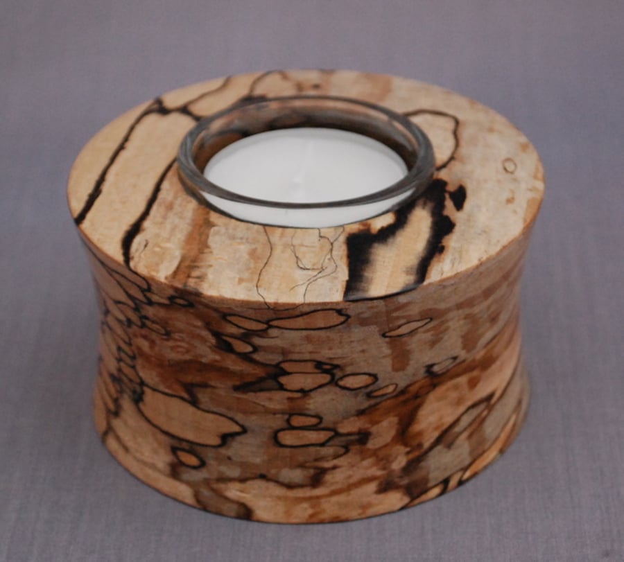 Tealight Holder in Spalted Beech