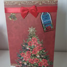 Individual christmas card in christmas tree theme