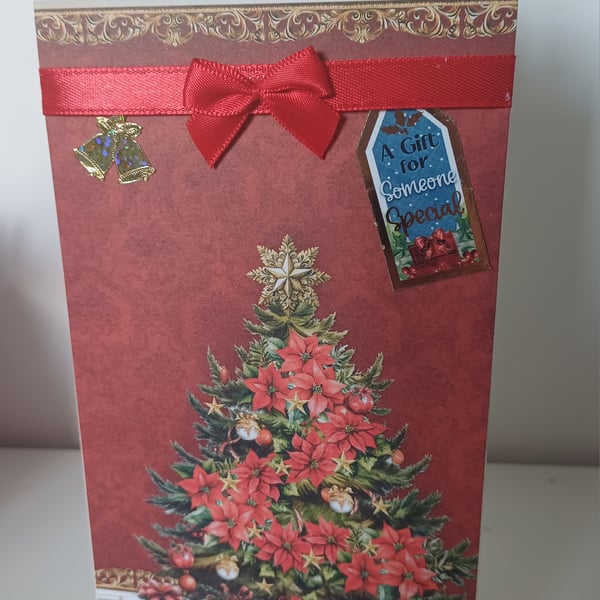 Individual christmas card in christmas tree theme