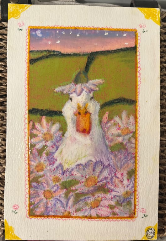 Happy Daisies, a Ducky in the countryside