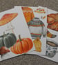 Pack of 3 autumn themed greeting cards, suitable for any occasion