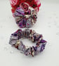 Purple pattern matching clip on bow and scrunchie - Image 3