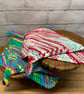 Hand Knitted Reusable 100% Cotton Face Cloth (Green Multicoloured) - Image 3