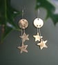 Brass Star Dangle Earrings - Image 7