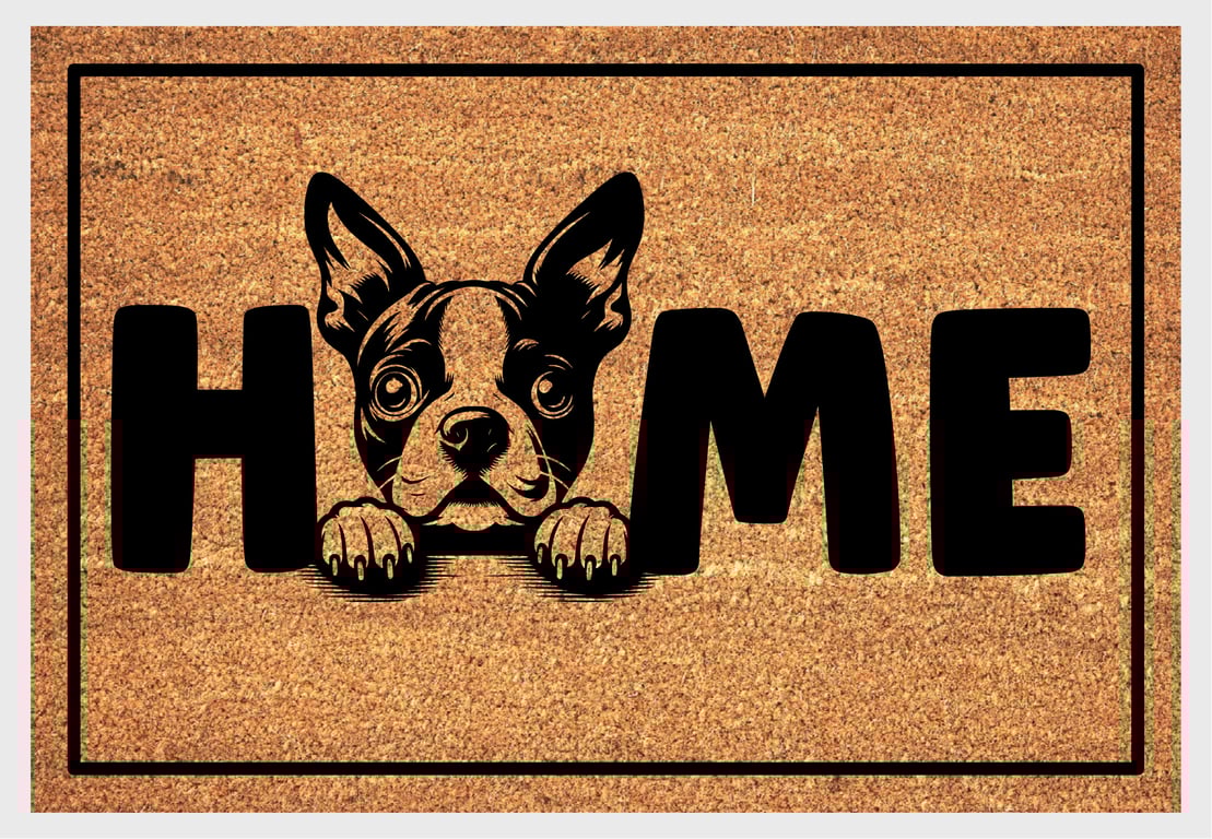 Boston Terrier Home Door Mat - Boston Terrier Welcome Mat - 3 Sizes