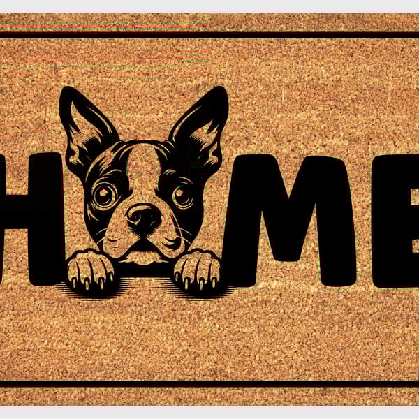 Boston Terrier Home Door Mat - Boston Terrier Welcome Mat - 3 Sizes