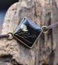 Adjustable Resin Bracelet with Real Pressed Flower Bud, Waxed Cotton Cord