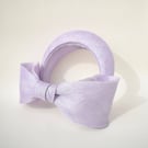 Lilac Fascinator Headband with Bow for Weddings, Ascot, Race Day, Occasions