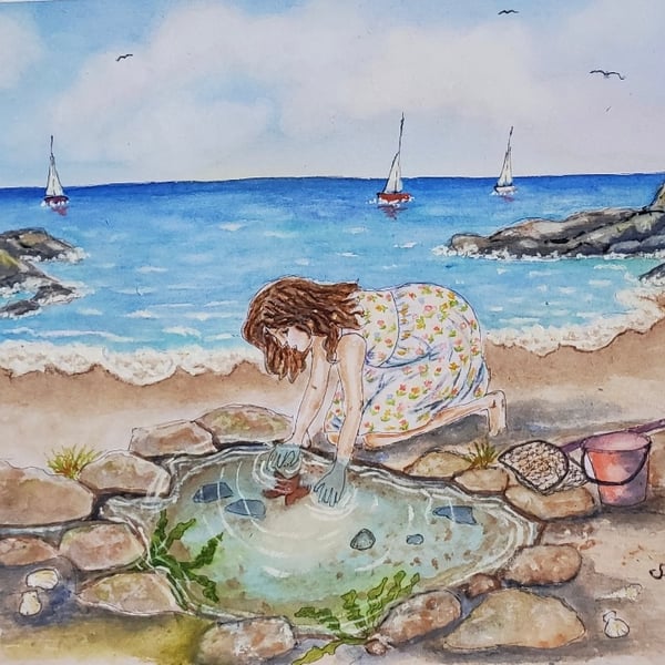 Seaside Treasures- Nostalgic Seaside Print 300gsm A4