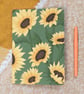 A5 Handmade Notebook with Sunflower Design