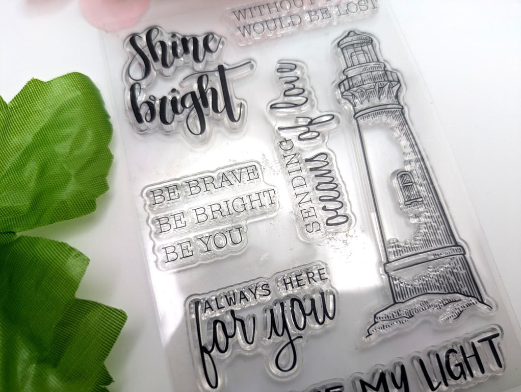 Lighthouse & Quote Stamps - Clear Silicone Craft Tools
