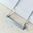 Silver bar necklace