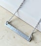 Silver bar necklace