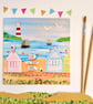 Rock Pools - printed greetings card - Image 1