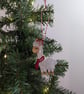 Embroidered Lace Christmas Alpaca Ornament: Hanging Pet Decoration - Image 9