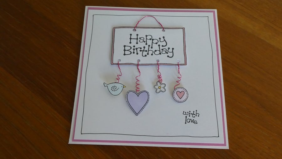 Hanging Sign Birthday Card