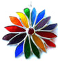 Rainbow Flower Stained Glass Suncatcher 082