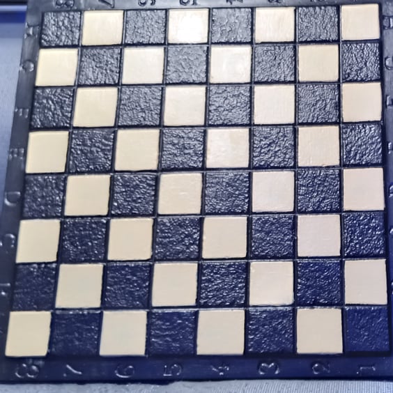 Handmade Rustic Stonecast Chessboard, made to order in wide colour choice