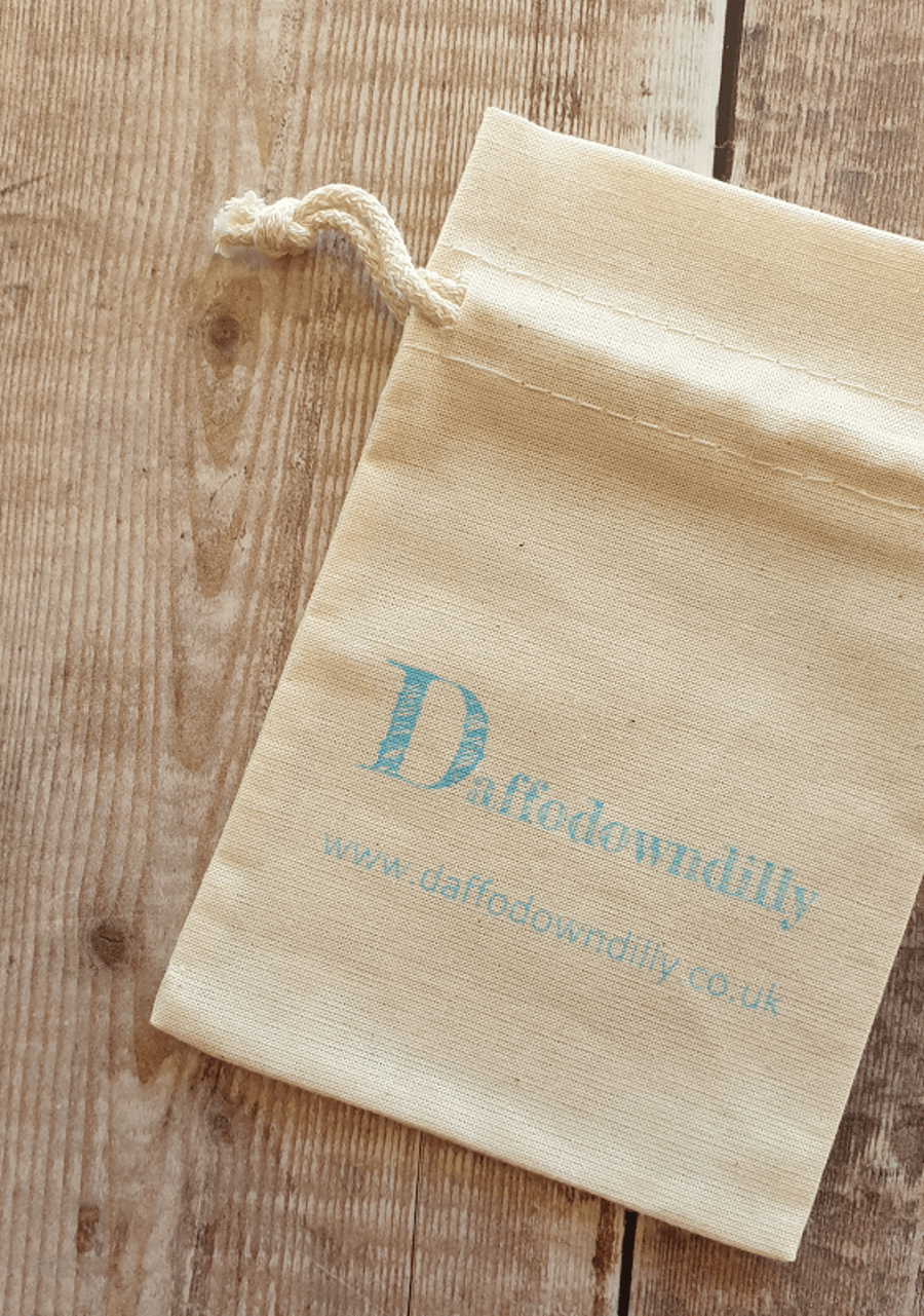 Daffodowndilly Mini Cotton Drawstring bag