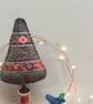 Folk inspired Christmas tree - dark red bobbin.  - Image 4