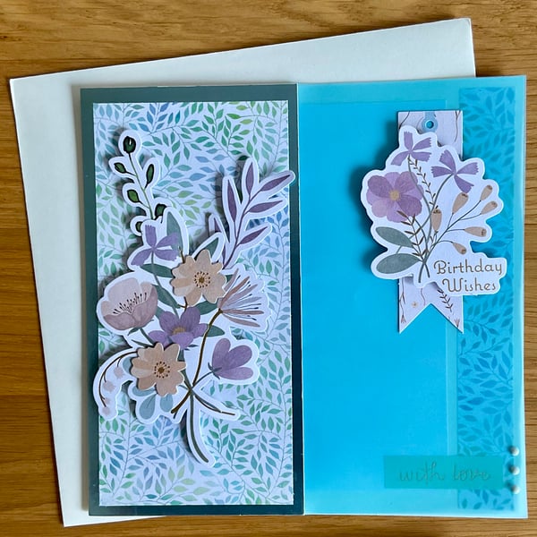 Cards. Card for her birthday say it with flowers!