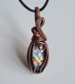 Multicoloured Natural Labradorite Copper Necklace Pendant Gift Crystal Jewellery - Image 9