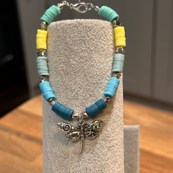 Unique Handmade bracelet with charms - animal firefly
