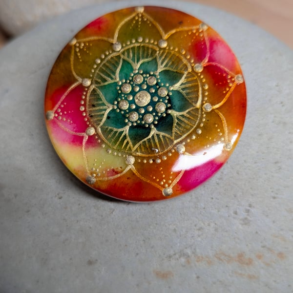 Hand painted stone weight