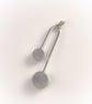 Sterling silver pendant with two black onyx cabochons - Image 3
