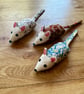William Morris fabric mouse , catnip kicker toy. - Image 6