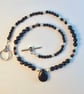 Blue Goldstone Necklace, Stars & Pearls, Birthday, Valentine, Mother's Day Gift - Image 4