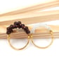 Cluster Ring Set - Amethyst & Purple Bead with White Lustre Contrast Ring - Image 3