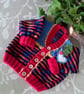 SALE Hand Knitted Designer Gender Nutral Striped Baby Cardigan 6-12 months size - Image 1